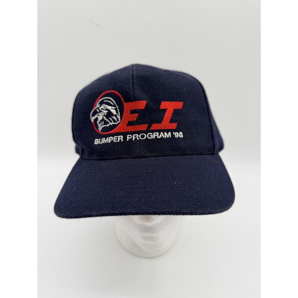 Vintage Otto OEI Bumper Program Hat Cap Snap Back Mens Blue Eagle 90s